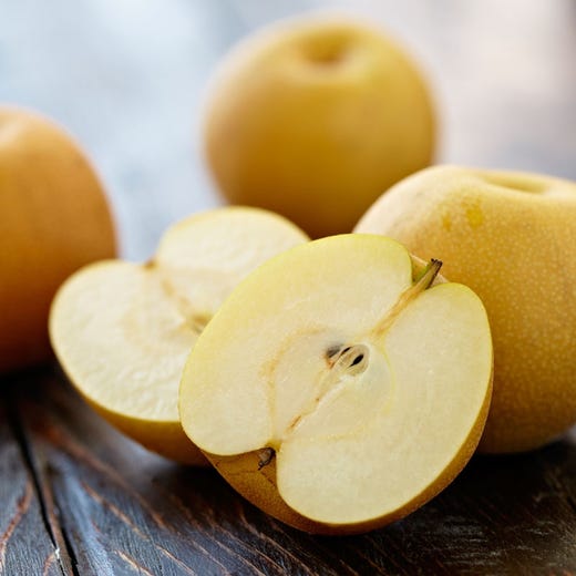 Delicious, juicy, imperial Asian pears with sweet flavor